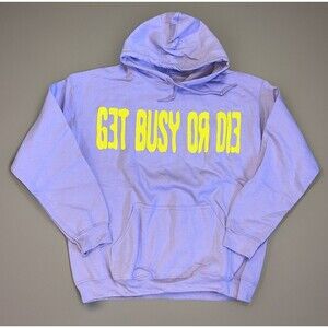 SNOT Hoodie Mens Large Lavender Get Busy Or Die Concert Tour New Size Large